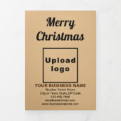 Lichtbruin | Christmas | Business Trifold Kaart (Cover)