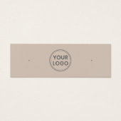 Lichtbruin custom logo stud oorbel display kaart (Voorkant)