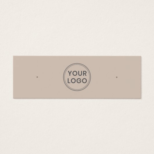 Lichtbruin custom logo stud oorbel display kaart (Voorkant)