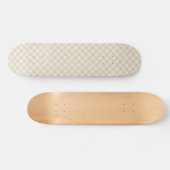 Lichtbruin en gebroken wit schaakbord persoonlijk skateboard (Horizontaal)