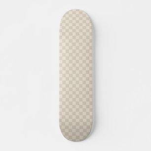 Lichtbruin en gebroken wit schaakbord persoonlijk skateboard