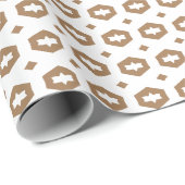 Lichtbruin en wit: Geometriana Cadeaupapier (Rol Hoek)