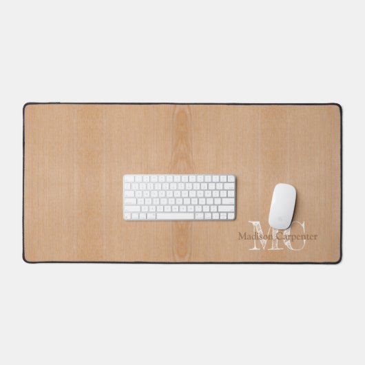 Lichtbruin hout Carpenter Monogram Bureaumat (Keyboard & Muis)