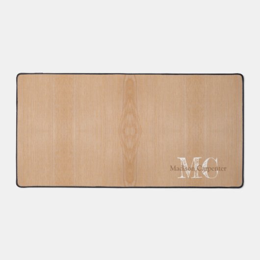 Lichtbruin hout Carpenter Monogram Bureaumat (Voorkant)