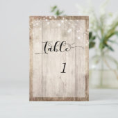 Lichtbruin Hout & Lichten Tafelnummer Kaart (Staand voorkant)