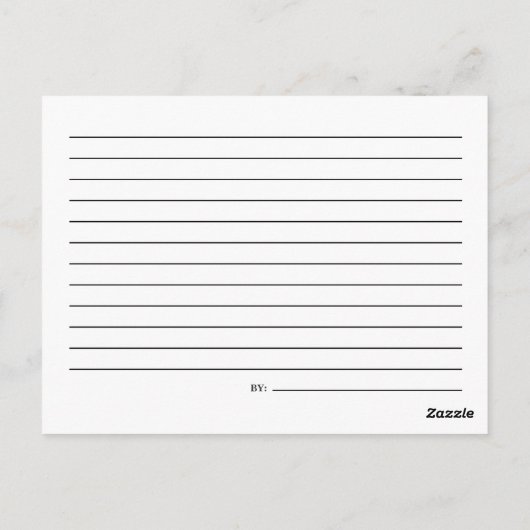 Lichtbruin lint Recept Kaart (Achterkant)