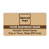 Lichtbruin met gemarkeerde merknaam Verzending Etiket (Voorkant)
