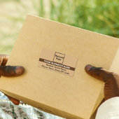 Lichtbruin met gemarkeerde merknaam Verzending Etiket