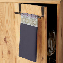 Lichtbruin paars en grijs decoratief theedoek