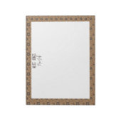 Lichtbruin patroon natuurlijke bloem notitieblok (Linkerzijde)