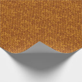 Lichtbruin stoffenpatroon, rieten netwerk, rotan cadeaupapier (Hoek)