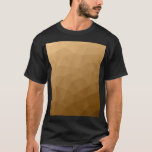 Lichtbruin verloop geometrisch maaspatroon t-shirt<br><div class="desc">Elegant modern geometrisch t-shirt voor iedereen. Lichtbruin gradiënt geometrisch mesh patroon heldere driehoeken ombre. Driehoek geometrisch netwerk met ombre gradiënt ontwerp.</div>