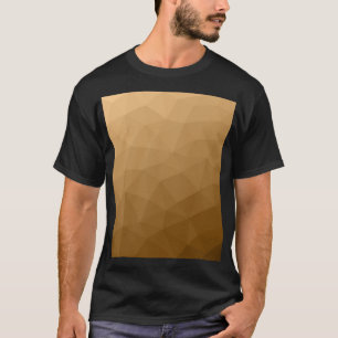 Lichtbruin verloop geometrisch maaspatroon t-shirt