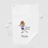 Lichtbruin Vrouw Diva Golfhanddoek (Insitu)