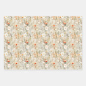 Lichtbruin Wildflower Pattern Waterverf Inpakpapier Vel (Voorkant 2)