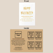 Lichtbruin Zakelijk Merk op Halloween Folie Kaart