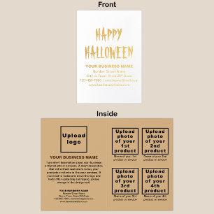 Lichtbruin Zakelijk Merk op Halloween Folie Kaart