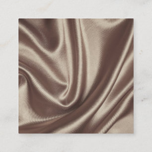Lichtbruin zijdeweefsel vierkante visitekaartje