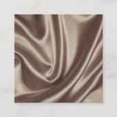 Lichtbruin zijdeweefsel vierkante visitekaartje (Voorkant)