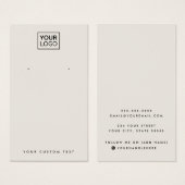 Lichtbruine, aangepaste logo-oorenkaart visitekaartje (Voorkant /achterkant)