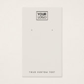 Lichtbruine, aangepaste logo-oorenkaart visitekaartje (Voorkant)