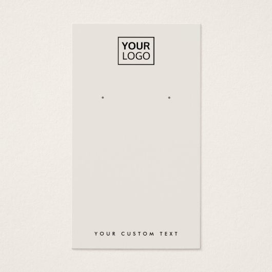 Lichtbruine, aangepaste logo-oorenkaart visitekaartje (Voorkant)