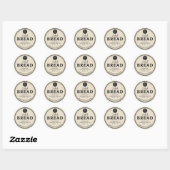 Lichtbruine Bakkerij Sourdough Brood Label Sticker (Vel)