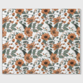 Lichtbruine bloemen naadloos patroon cadeaupapier (Vlak)