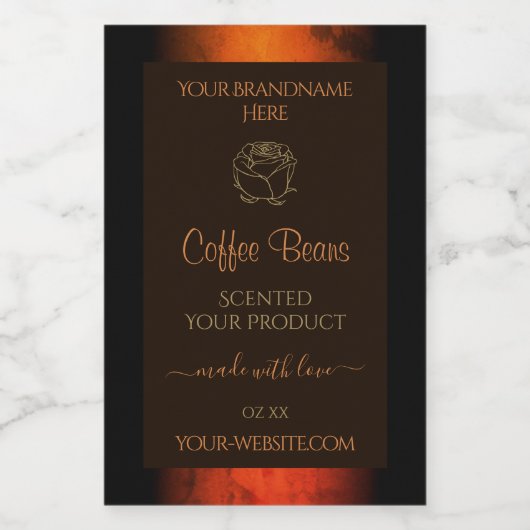 Lichtbruine bruine bruine etiketten van producten, (Enkel label)