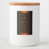 Lichtbruine bruine bruine etiketten van producten, (Voorkant)