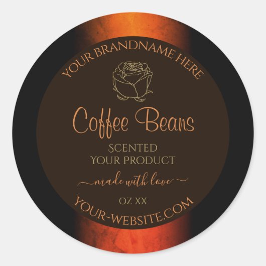 Lichtbruine bruine bruine etiketten van producten, (Voorkant)