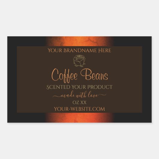 Lichtbruine bruine bruine etiketten van producten, (Voorkant)