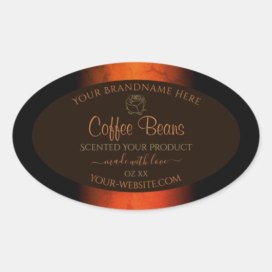 Lichtbruine bruine bruine etiketten van producten, (Voorkant)