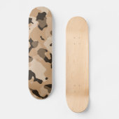 Lichtbruine camo; camouflage skateboard (Voorkant)