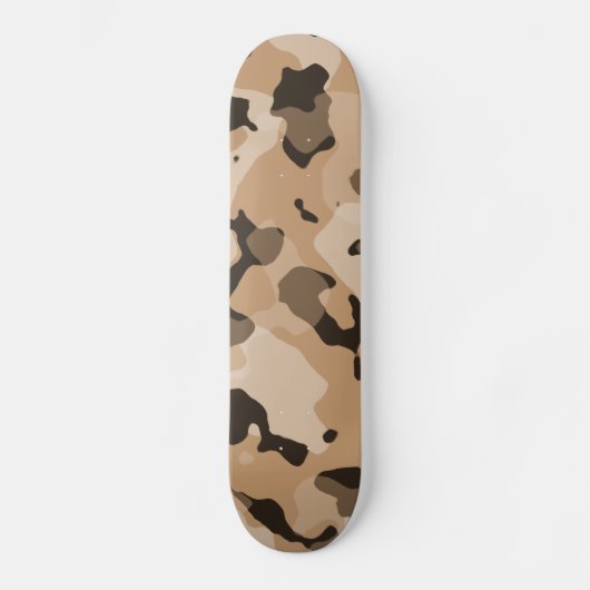 Lichtbruine camo; camouflage skateboard (Voorkant)