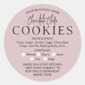 Lichtbruine Chocolade Cookies Cottage Law Sticker (Voorkant)