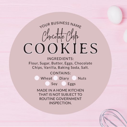 Lichtbruine Chocolade Cookies Cottage Law Sticker