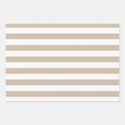 Lichtbruine en witte strepen inpakpapier vel (Voorkant 3)