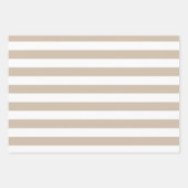 Lichtbruine en witte strepen inpakpapier vel (Voorkant 2)