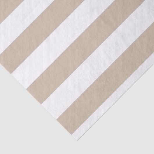 Lichtbruine en witte strepen tissuepapier (Detail)