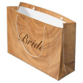 Lichtbruine faux-achtergrond groot cadeauzakje (Achterkant Gekanteld)