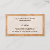 Lichtbruine houten textuur visitekaartje (Achterkant)