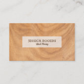 Lichtbruine houten textuur visitekaartje (Voorkant)