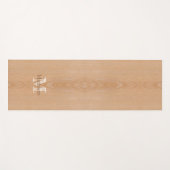Lichtbruine houtnerf Custom Monogram Yogamat (Voorkant (horizontaal))