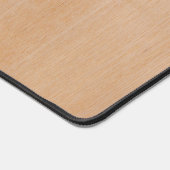 Lichtbruine houtnerf elegante print bureaumat (Hoek)