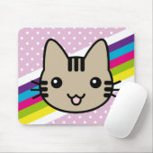 lichtbruine kattenpols muismat (Met muis)