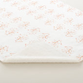 Lichtbruine koraalschets op wit sherpa deken (3/4)