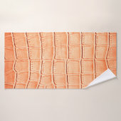 Lichtbruine krokodilledertextuur badhanddoek (Badhanddoek)