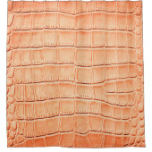 Lichtbruine krokodilledertextuur douchegordijn (Voorkant)