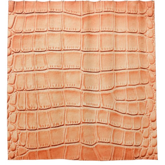 Lichtbruine krokodilledertextuur douchegordijn (Voorkant)